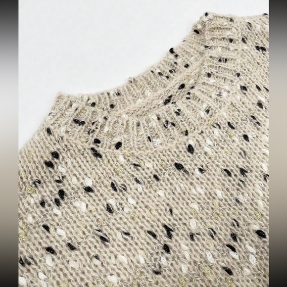 Luxe chunky marble knitted sweater top - Picture 4 of 6